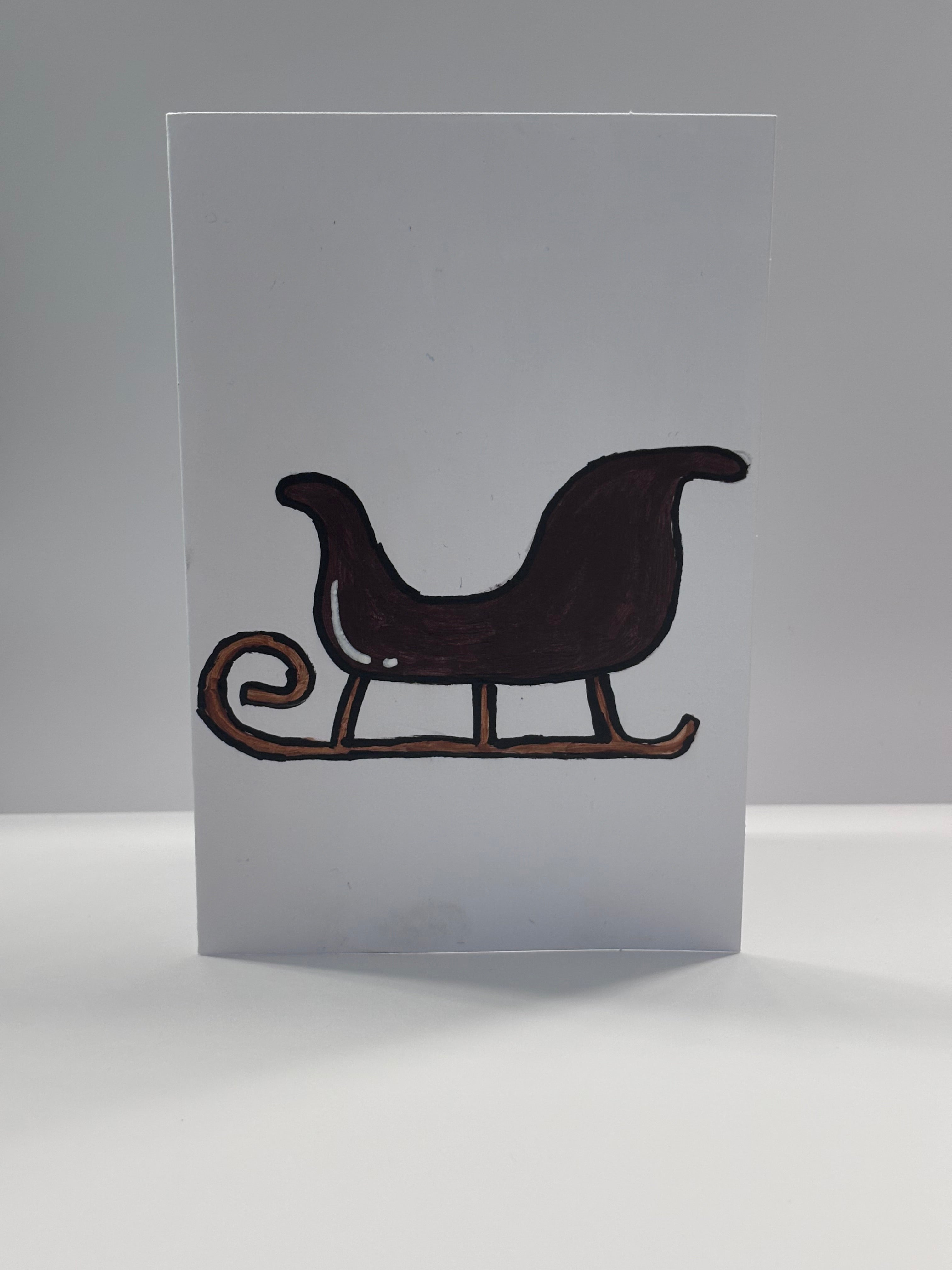 Medium Sleigh Christmas Card
