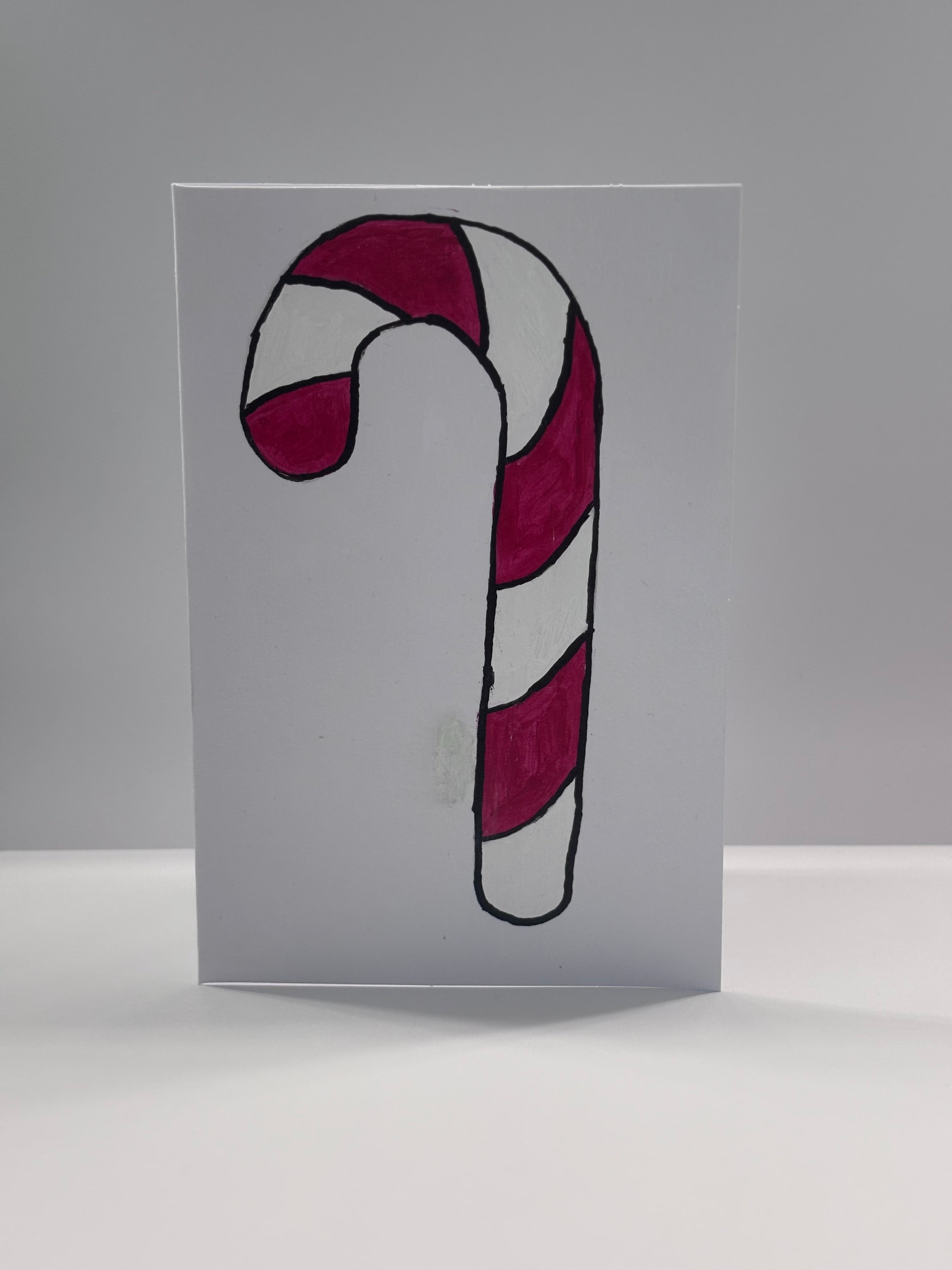 Medium Candy Cane Card