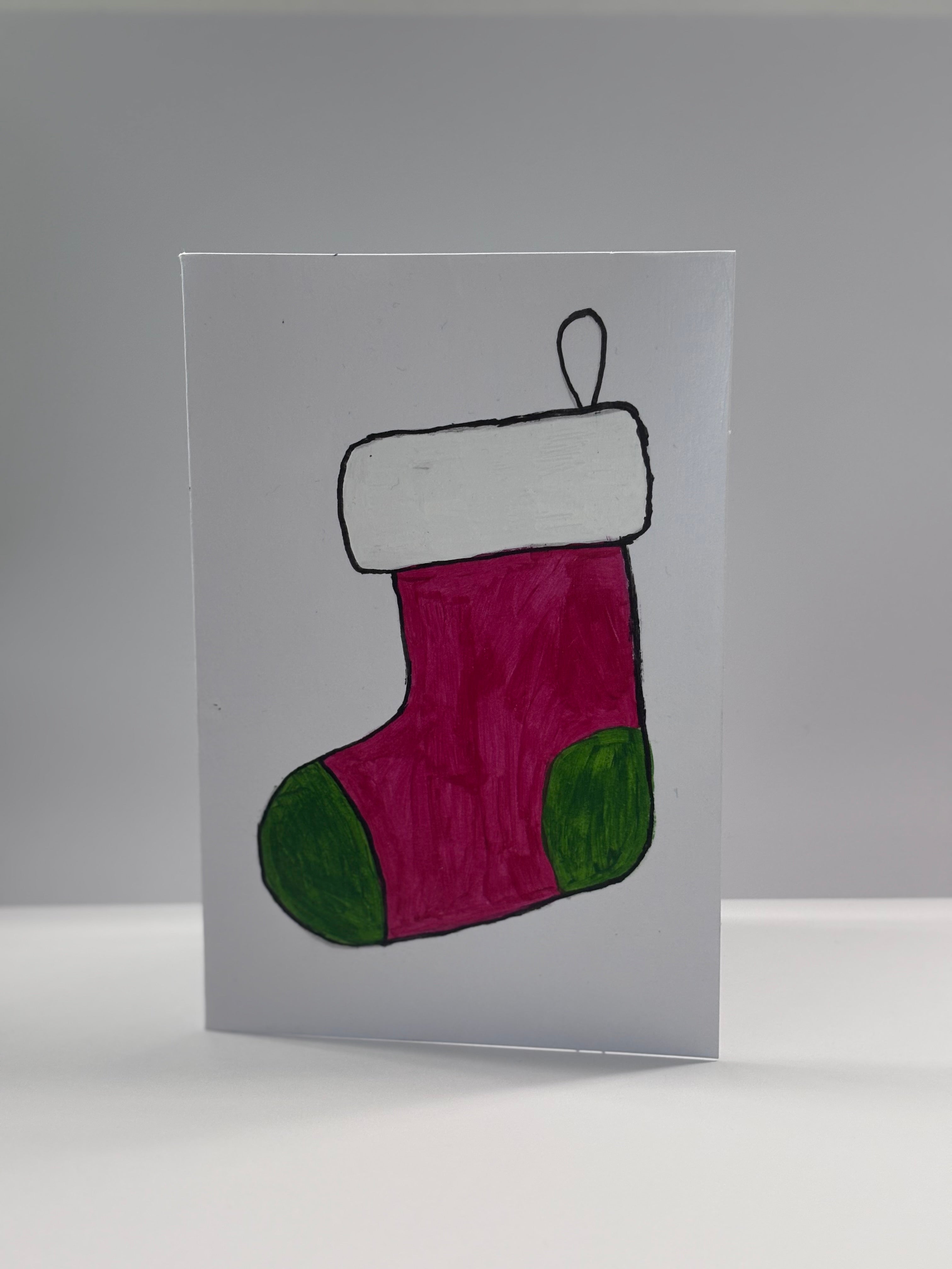 Medium Christmas Stocking Card