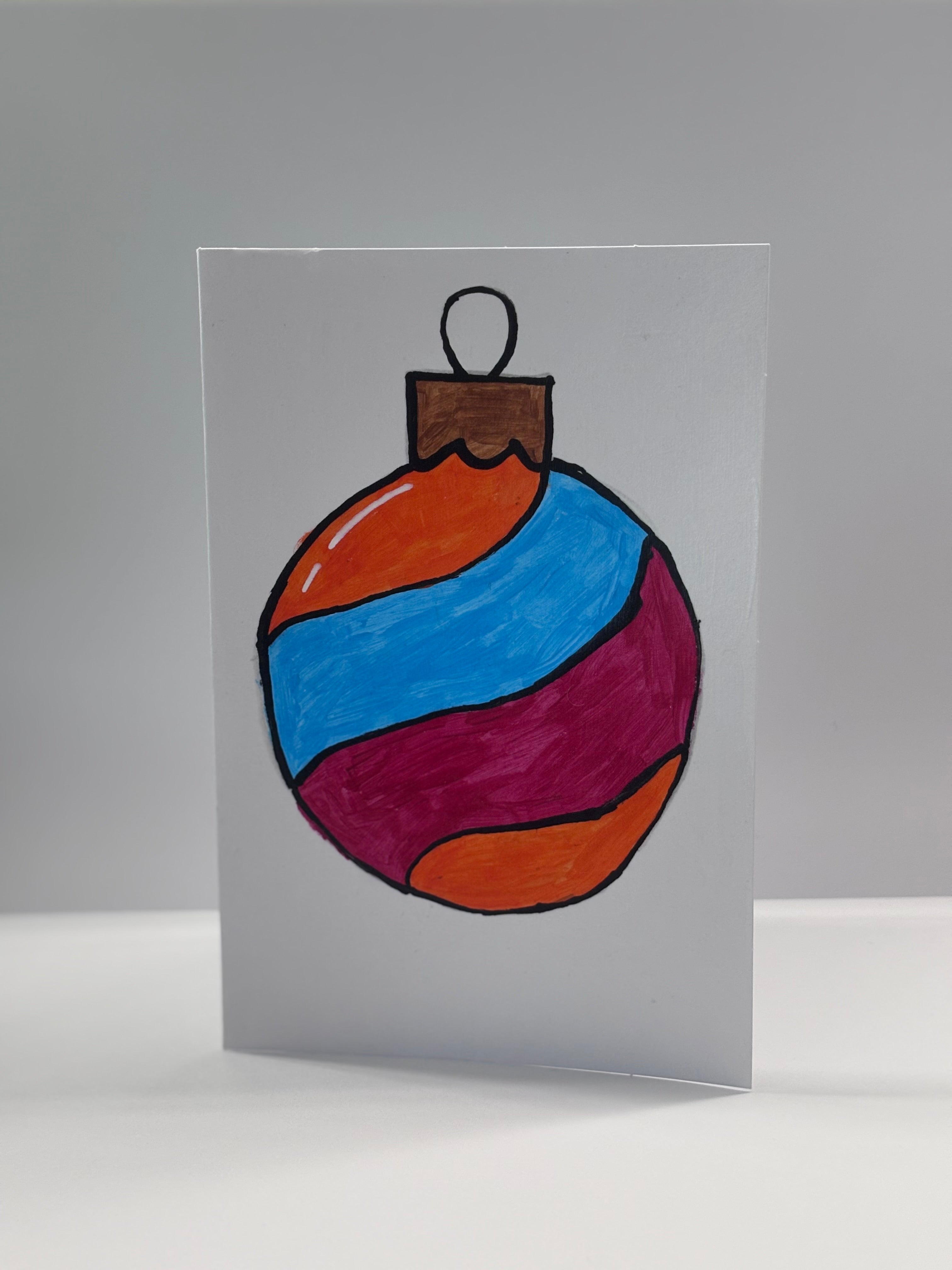 Medium Bauble Christmas Card