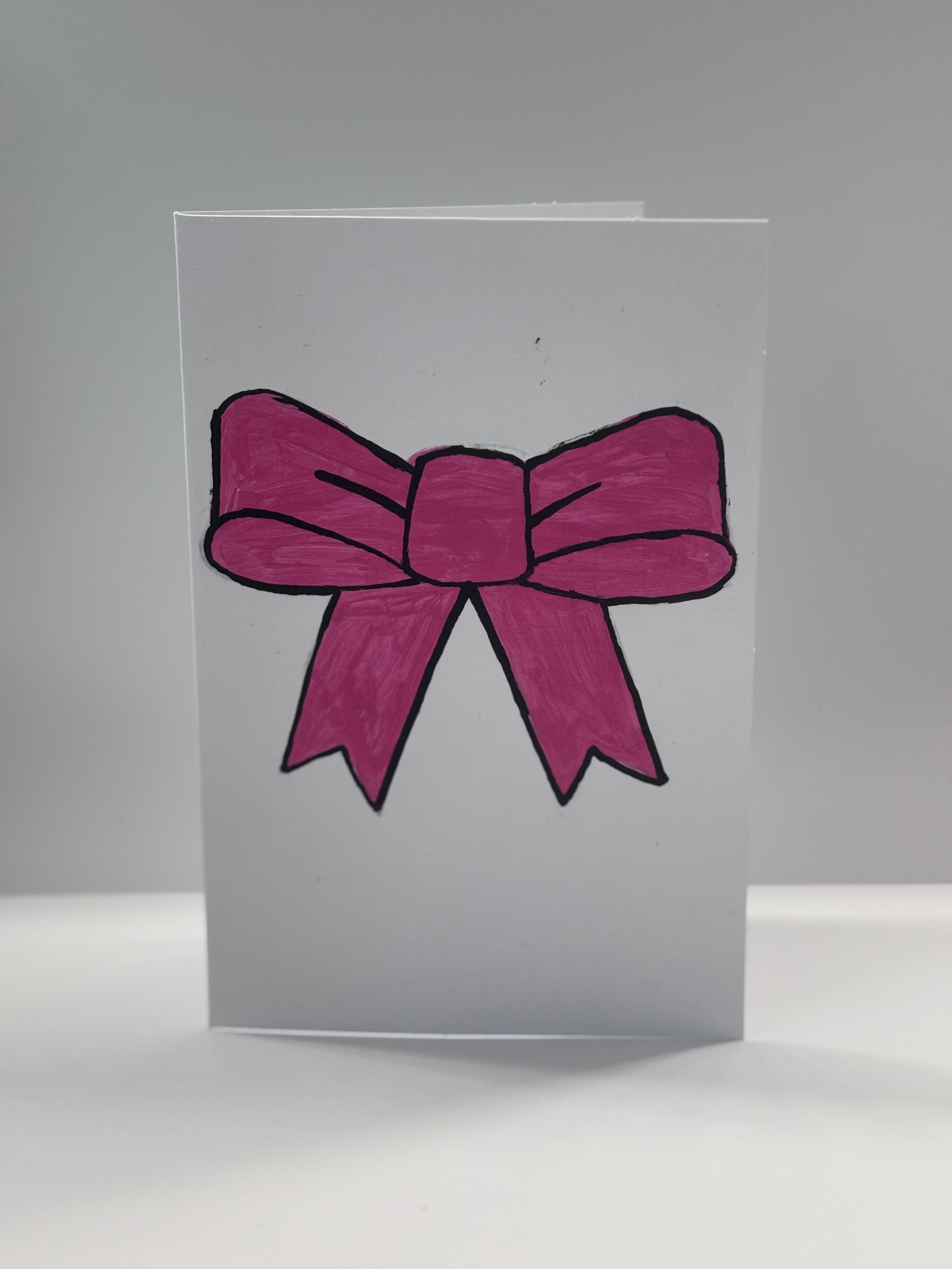 Medium Bow Birthday Card